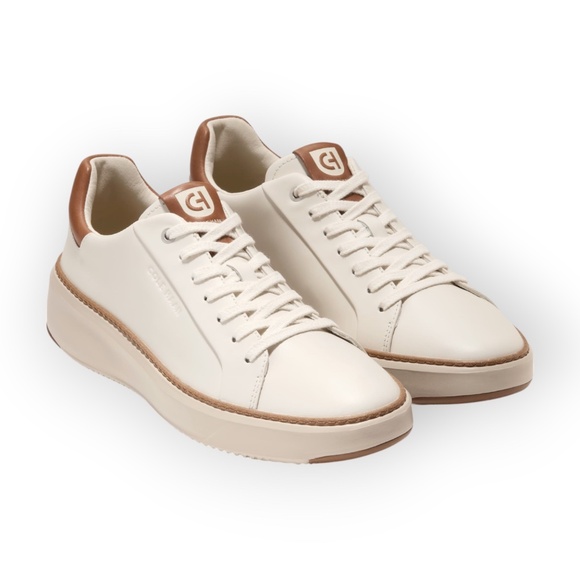Men\'s Cole Haan GrandPro Topspin Sneaker in Ivory/New Caramel. C39656 main image 6